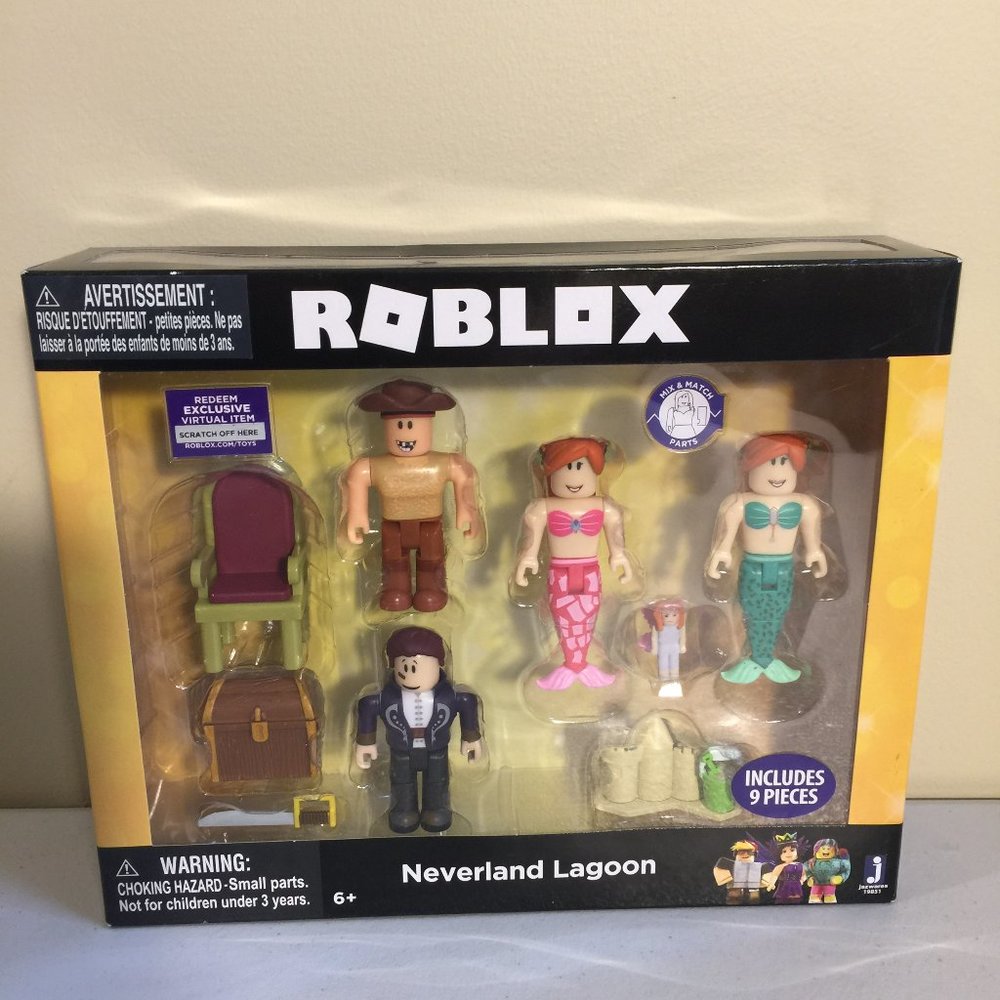 Roblox Neverland Lagoon 9 Piece Set 4 Figures and Accessories